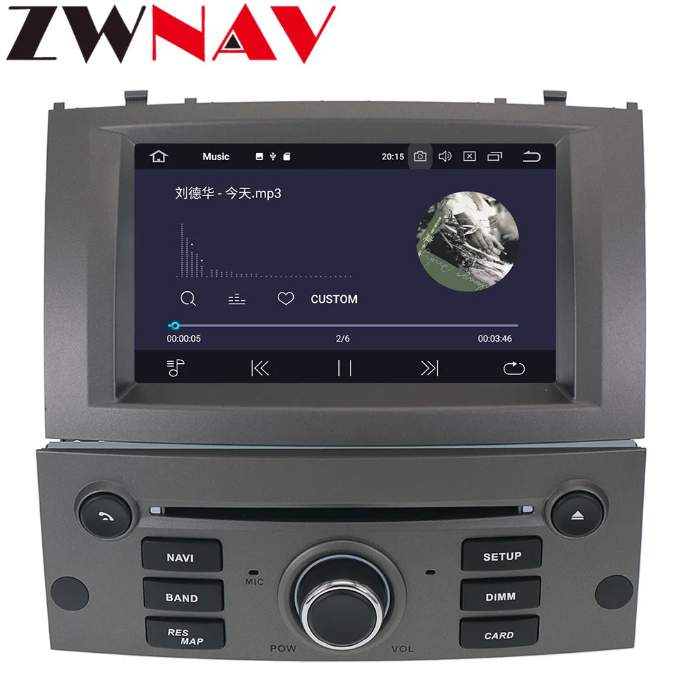 Clearance ZWNAV Android 9.0 4+32GB Car DVD Player for Peugeot 407 2004-2010 Radio Ibiza GPS Navigation with Mirroring link PX5 auto stereo 1