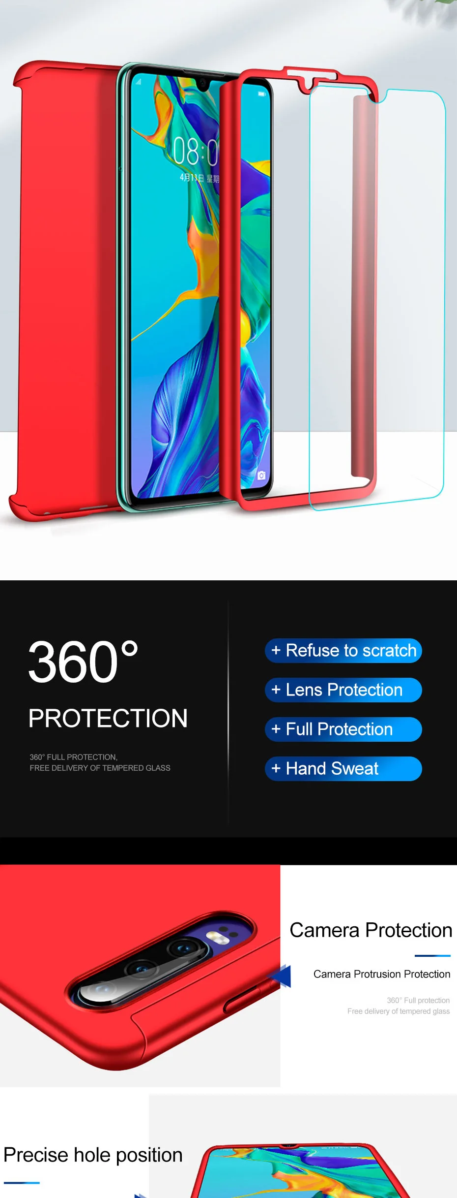 Luxury 360 Full Cover Case For Huawei Y9 Y7 Prime Y6 Pro Protective Case For Huawei Y7 Y6 Y5 P smart Z Phone Case