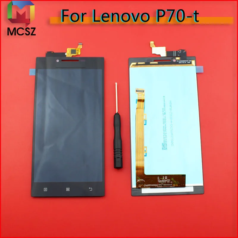 

100% Guarantee LCD Display and Touch Screen Assembly For Lenovo P70 P70-T P70t P70-A P70a Black White + free tools free shipping