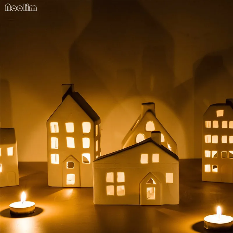 Creative Co-op Mint Green House Shaped Candle - Unscented Decor