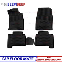 Автомобильные коврики для Toyota Hilux Surf 2002-2009, автомобильные коврики, автомобильные коврики, водонепроницаемые пылезащитные стильные украшения интерьера