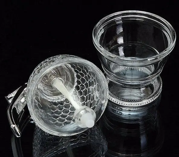 Пластиковый дозатор меда горшок для 200 мл|honey dispenser|acrylic dispenserpot 200ml |