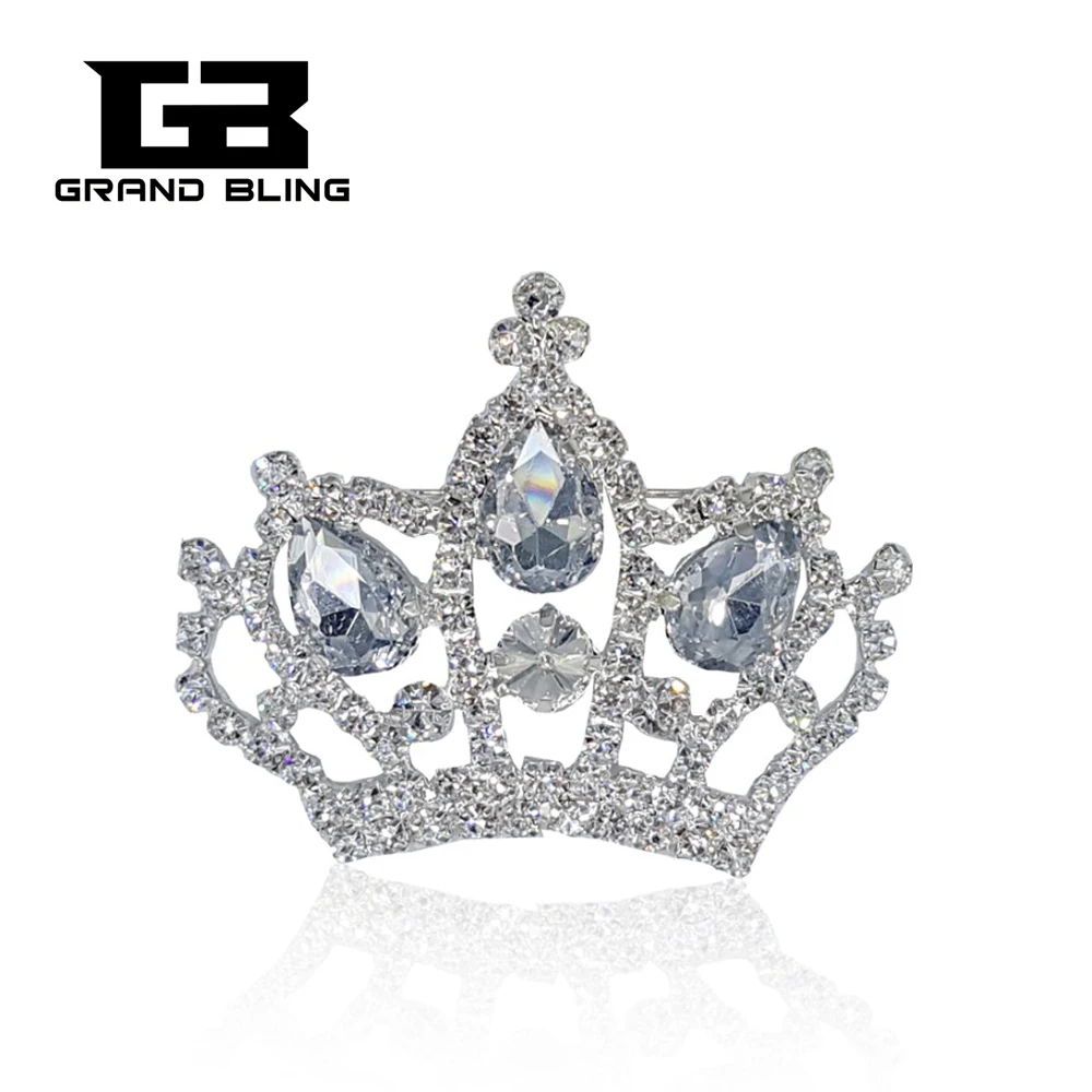 

Rhinestone Crown Brooch Pin for Elegant Lady Decorative Garment Accessories