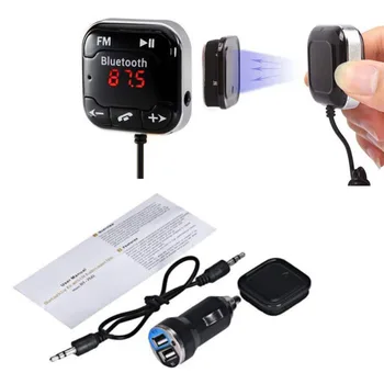 

High quality Bluetooth 4.0 Wireless Stereo Music Receiver Hands-free Car Kit MP3 Player 3.1A Dual Port USB Car Charger Black