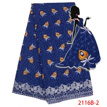 

2018 African Lace Fabric with diamonds Swiss Voile Laces in Switzerland Lace With Stones Cotton Lace Fabric For Party AMY2116B-2