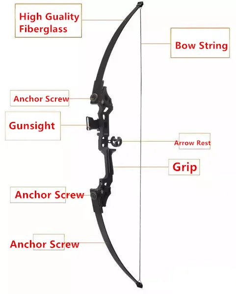 Potente arco recurvo profesional 30/40lbs caza arco flecha caza al aire libre pesca - 6