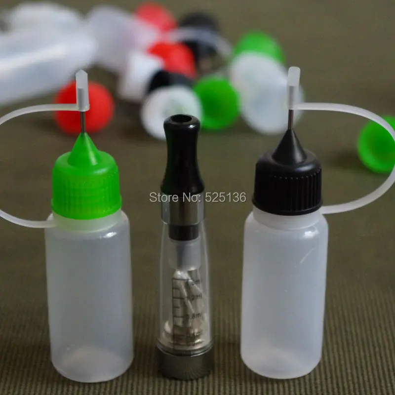 

Wholesale 10ml Needle Bottles PE Plastic Dropper Bottles With Screw Metal Needle Cap 10pcs/lot free shipping
