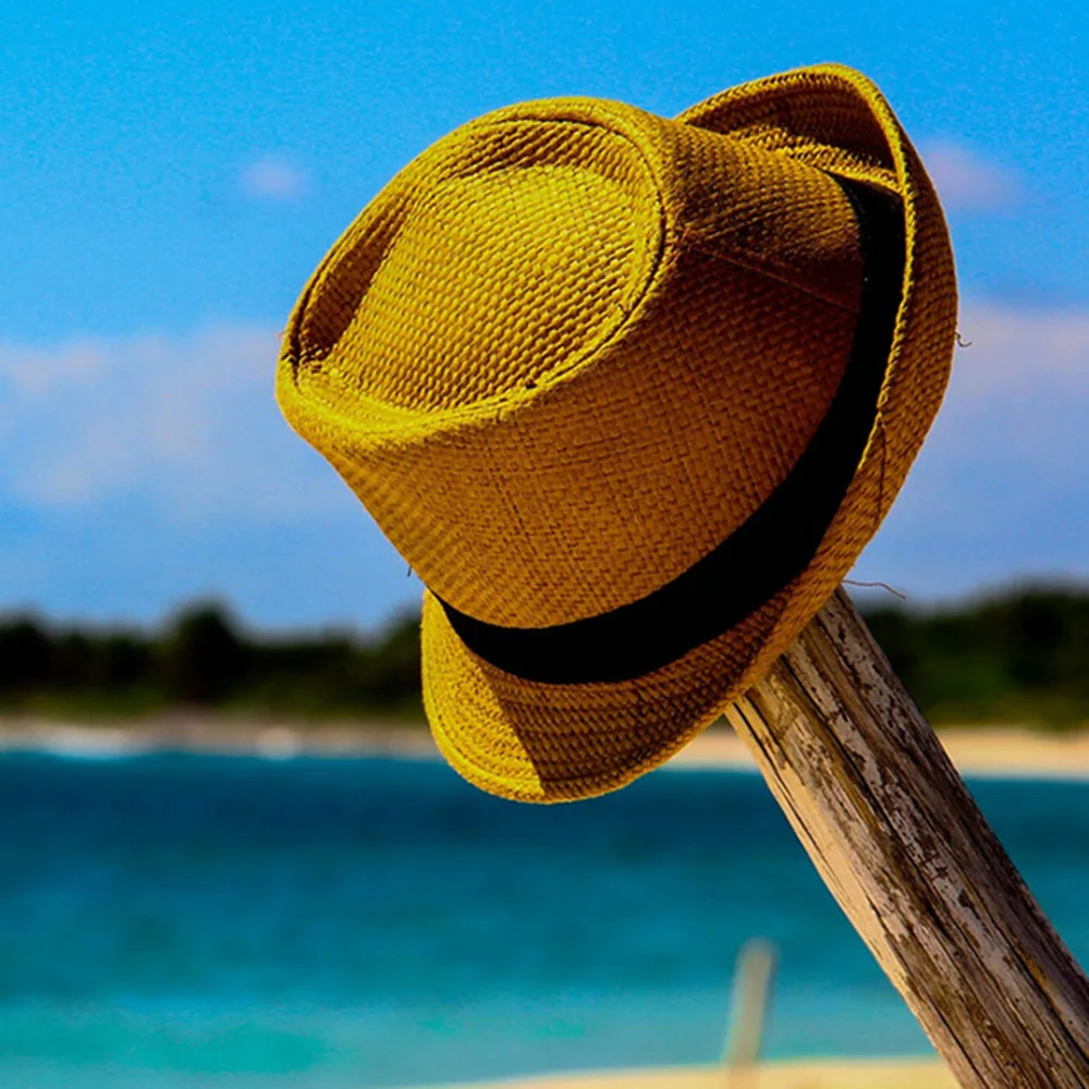 Детская шляпа, летняя пляжная Панама, фетровая шляпа, соломенная шляпа для мальчиков и девочек