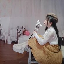 KEQI Bobon21 Милая юбка Ретро мода показывает качество трикотажные длинные юбки ins супер огонь показывает хорошую пропорцию B1653