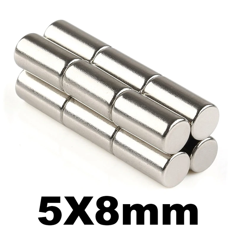 10pcs Strong Mini Round Cylinder Bar Magnets 8*5mm Rare Earth Neodymium N35 \ 