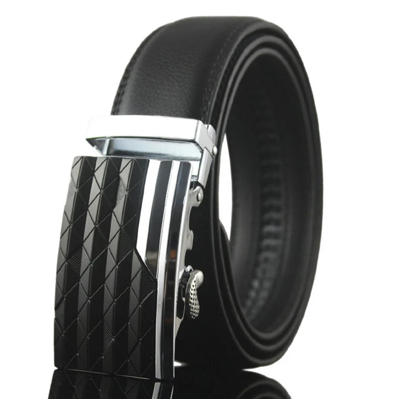 Black Brown 38" 54" Genuine Leather Ratchet Belts for Men with