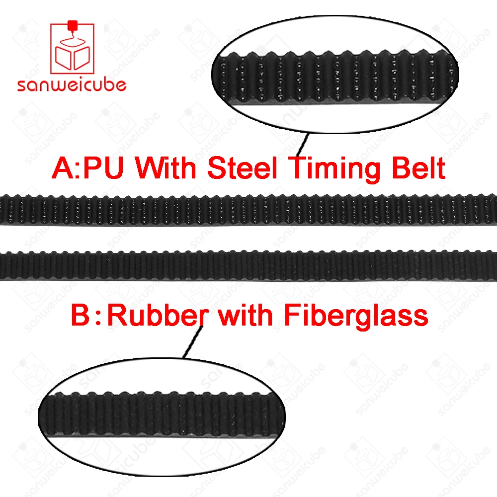 2 м резиновый ременный шкив GT2 открытый зубчатый ремень Ширина 6 мм GT2-6mm для 3d принтера RepRap Mendel Rostock CNC GT2