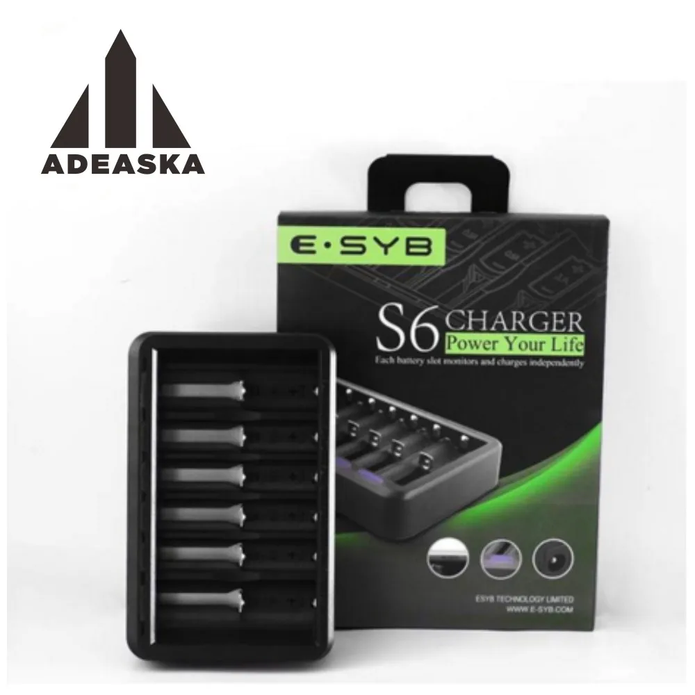 

100% Original New ESYB S6 Fast Battery Charger Universal Protable Charger For LI-ion 18650 14500 16340 26650 18350 AA AAA