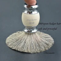 Blaireau de rasage vintage pour hommes, kit de toilettage, avec manche en résine, base en métal 3