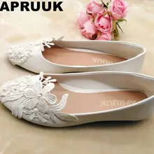 Промо-акция! Свадебные туфли с кружевными цветами; свадебные туфли ручной работы на плоской подошве; маленькие и большие размеры; женские свадебные туфли для подружки невесты цвета слоновой кости