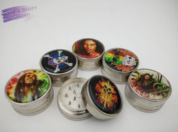 

Free Shipping 3pcs/lot (dia 4.5cm) 2-layer Metal Herb Grinder Tobacco Grinder Machine Weed Smoking Pipe GR018