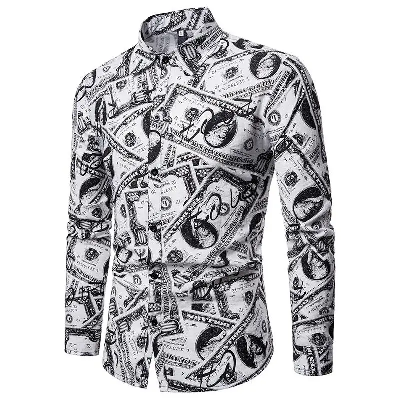  Dollar Mens Long Sleeve Slim 