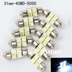 POSSBAY 50 шт. 31 мм 5050 4SMD Белый Micro Универсальный Автомобиль Авто грузовик ВНЕДОРОЖНИК Салона Купола Фестона Светодиодные Лампы Лампы DC12V