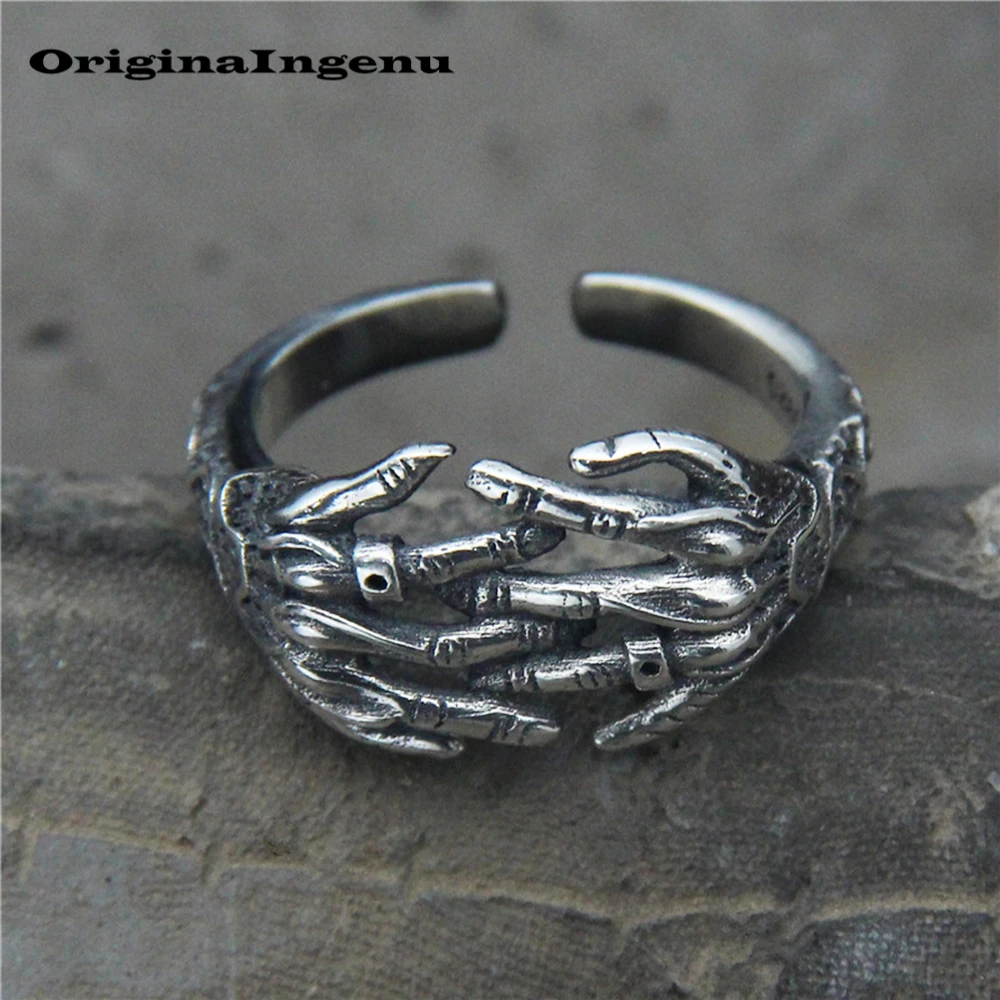 

Jewelry 925 Sterling Silver Ring Punk Vintage Charm Boho Skull Simple Unique Birthday Gift Haut Femme Anillos Rings for Women