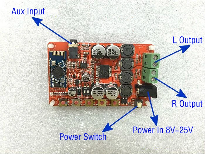 TDA7492P 50 Вт * 2 беспроводной Bluetooth 4 0 аудио приемник Цифровой + усилитель плата AUX для