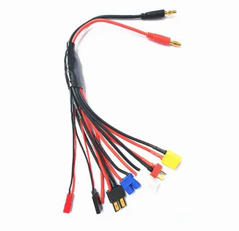 

8in1 Power Adapting Cable Line For B6 Lipo Battery Balance Charger Adapter With 4mm Banana Head/T Plug/XT60/Tamiya/EC3/JST/Futab
