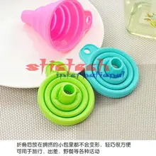 Dhl 200 шт полезный мини Силиконовый гель складываемый складной стиль Воронка Хоппер кухонные инструменты для приготовления пищи