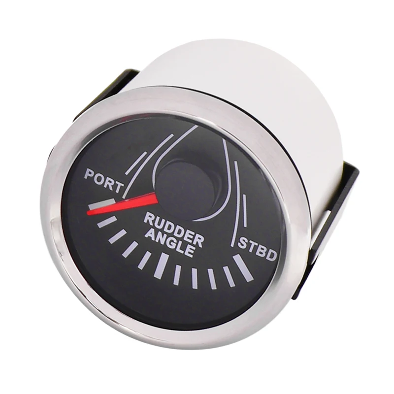 

52mm 12/24V Boat Rudder Angle Indicator Gauge Meter With Mating Sensor for Stainless Steel Marine Navigate Yacht