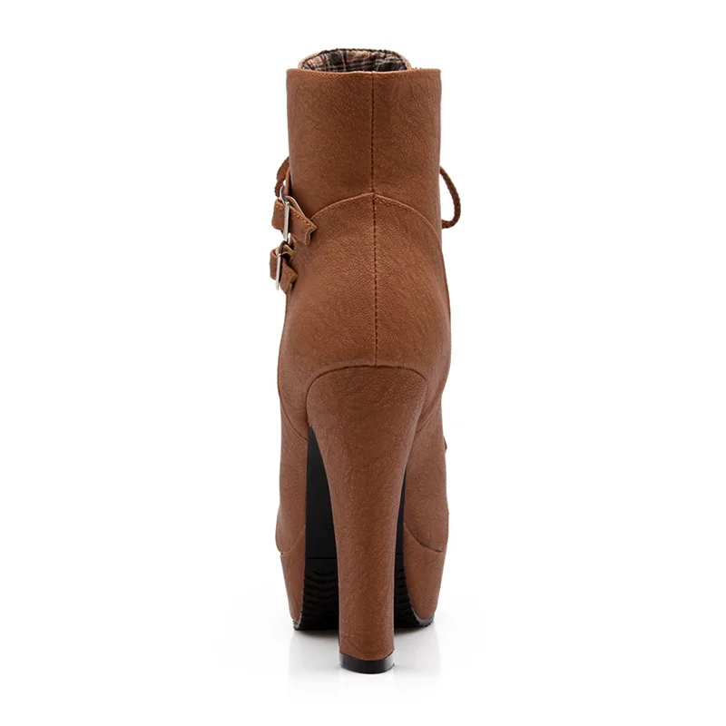 Женские ботильоны на высоком каблуке, размеры 30-50 модная женская обувь с перекрестными ремешками женские зимние теплые ботинки на высоком каблуке, обувь с круглым носком