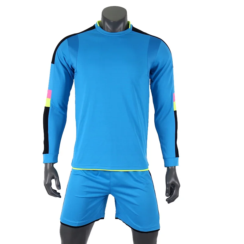 Синий XXXS-M для маленьких мальчиков длинный рукав, дышащий футбольные майки костюм дети полные комплекты Спортивная одежда тренировочные комплекты футбол своими руками, на заказ 300 - Цвет: Синий