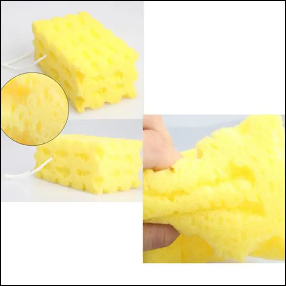 Высокая плотность сжатого нано губка волшебная губка Ластик меламиновая губка Авто мойка набор очищающих HoneycombHigh соты - Цвет: 1 pcs  yellow
