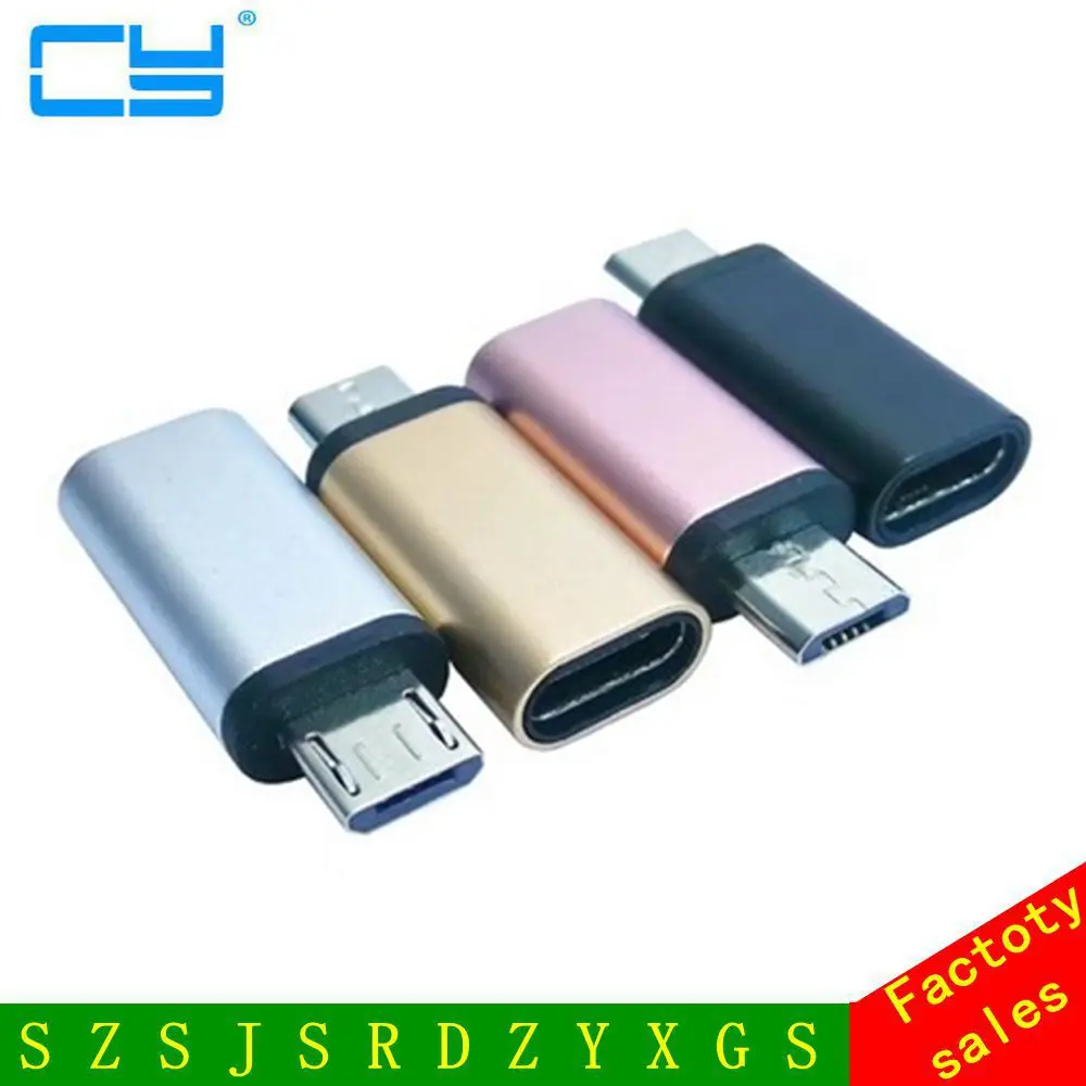 2017 Aluminum alloy shell usb type-c female to micro usb male adapter usb-c female to micro usb male charging charge phone
