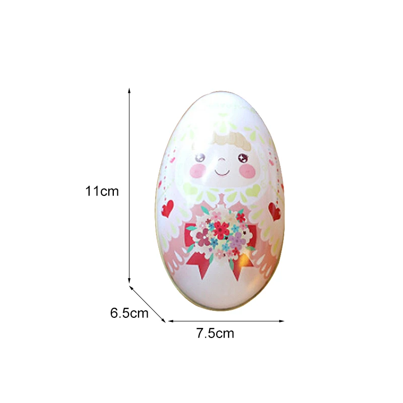 Большое яйцо форма металлическая коробка, модные свадебные Suppllies конфеты упаковка для ребенка день рождения пасхальное хранение чая коробки жестяные коробки - Цвет: A2