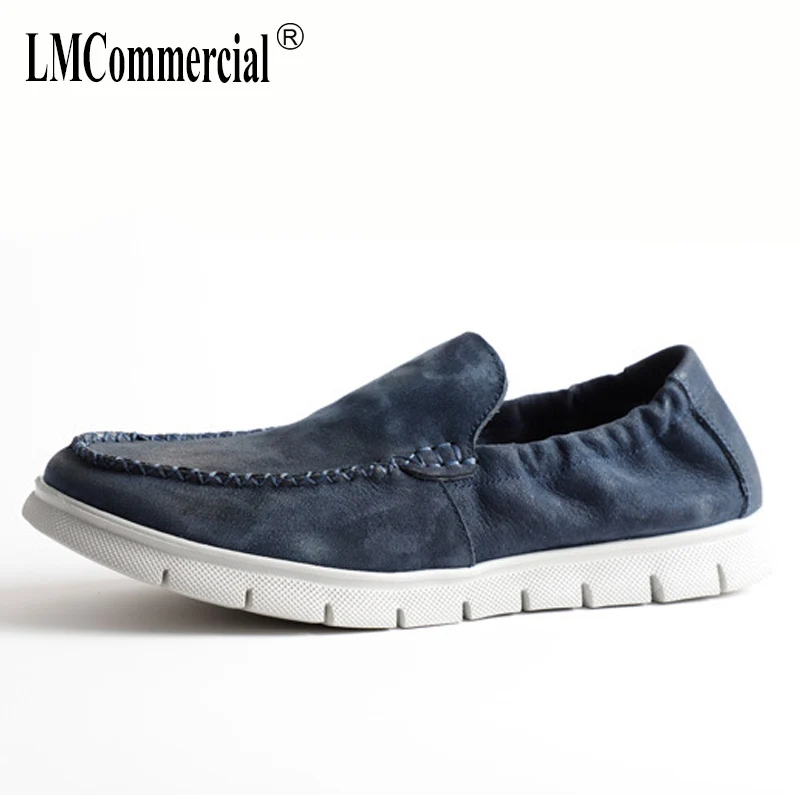 

Spring summer 2018 casual loafer shoes men's Driving soft shoes Genuine Leather lazy male all-match cowhide breathable sneaker