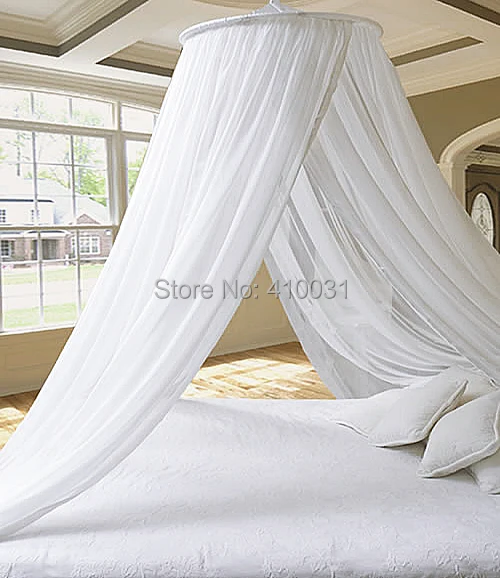 Canopy Bed Covers Promotion-Shop For Promotional Canopy Bed Covers DREAMMA White Round Mosquito Net Repeller Gauze Princess Mesh Bed Canopy Outdoor Play Tent Toy Kids Bedroom Decor Cover Curtain - Canopy Bed Covers Promotion-Shop For Promotional Canopy Bed Covers
