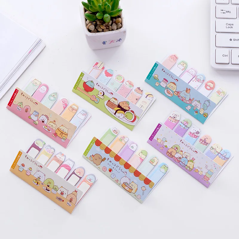 

Sumikko Gurashi Finger Memo Pad Sticky Notes Shopping Escolar Papelaria School Supply Label