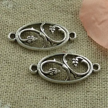

210 pieces tibetan silver nice connectors 28x12mm #2771