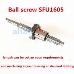 Шариковый винт SFU1605 RM1605 шариковый винт 1000/1050/1100/1150/1200 мм с конечную обработку 1 шт. + один шариковая гайка SFU1605 1 шт