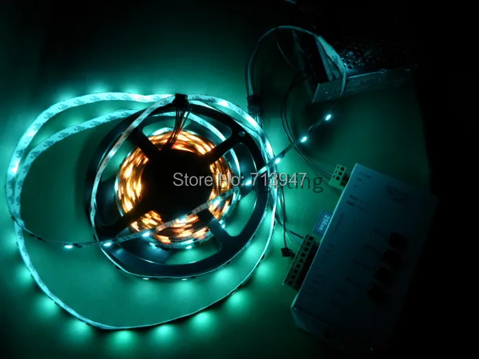 Фото Гибкая светодиодная лента 5х WS2801 5050smd, доступны 36 светодиодов s/m 36 пикс./м, белая/черная печатная плата №2