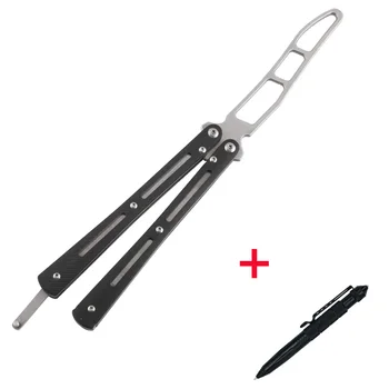

Tactical Survival Bat Pen Self-defense tool + Tactical Combat Practice Balisong Blunt Butterfly Trainer