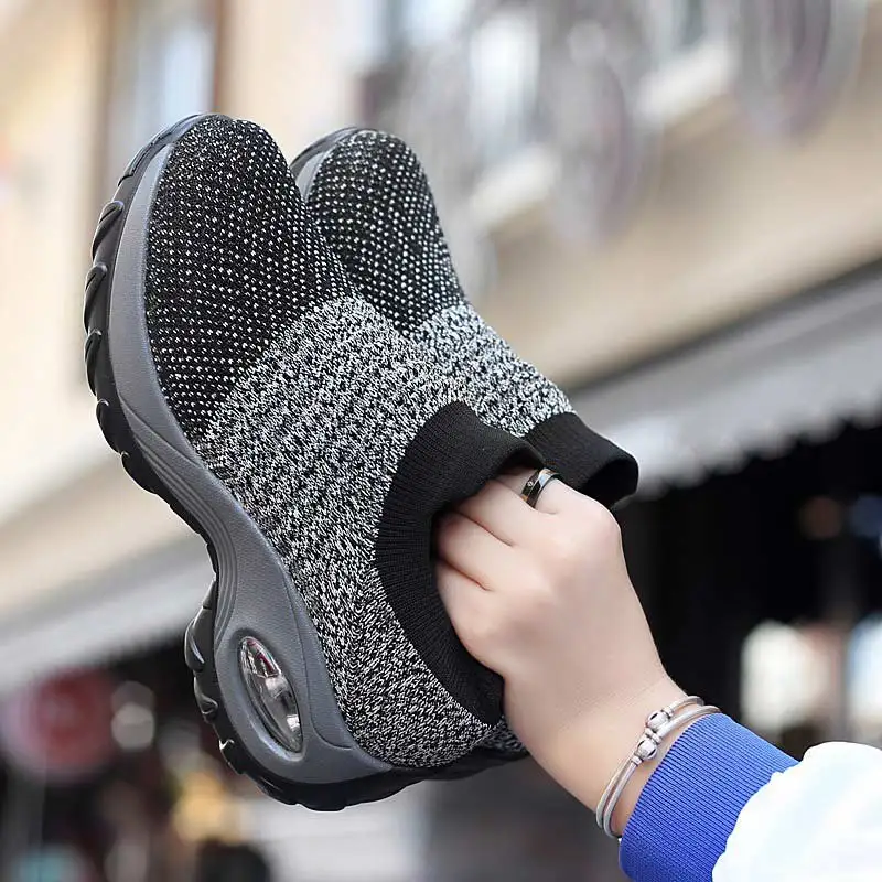 Ladies shoes flats new fashion breathable mesh sneakers women shoes slip-on comfortable sports casual shoes woman flats