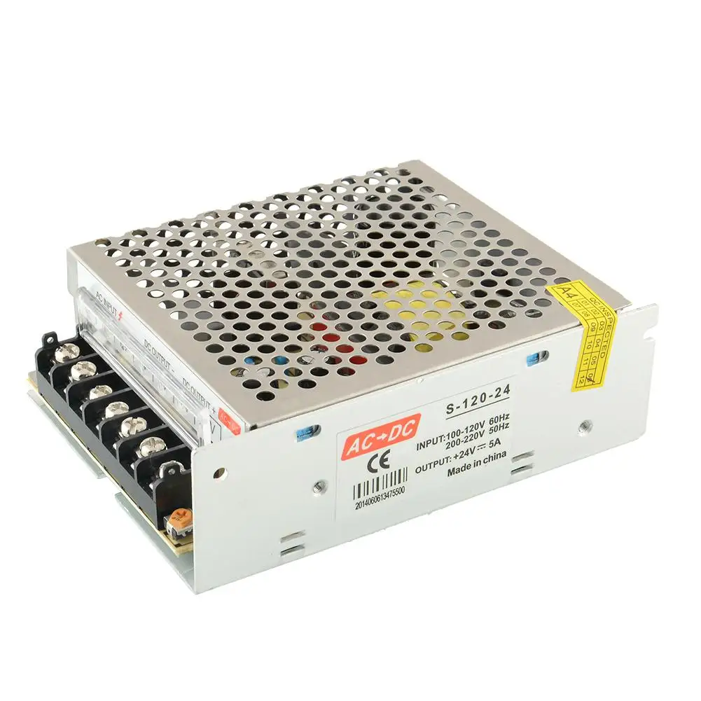 

Universal 24V 5A 120W Switching Power Supply Fit for LED Strip Lighting