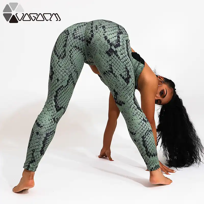 snakeskin yoga pants