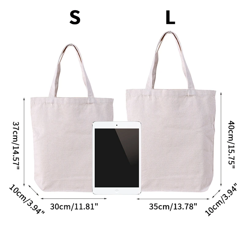 Canvas Bag Reusable Shopping Bags Grocery Tote Bag Cotton Daily Use Handbags Women Casual Handbag Canvas Bag Reusable Shopping Bags Grocery Tote Bag Cotton Daily Use Handbags Women Casual Handbag