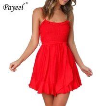 Summer Mini Dress Women Boho Casual Dress A-Line Ruffle Hem Tie Waist Dresses Woman 2019 Open Back Strap Sexy Sundress Womens Summer Mini Dress Women Boho Casual Dress A-Line Ruffle Hem Tie Waist Dresses Woman 2019 Open Back Strap Sexy Sundress Womens