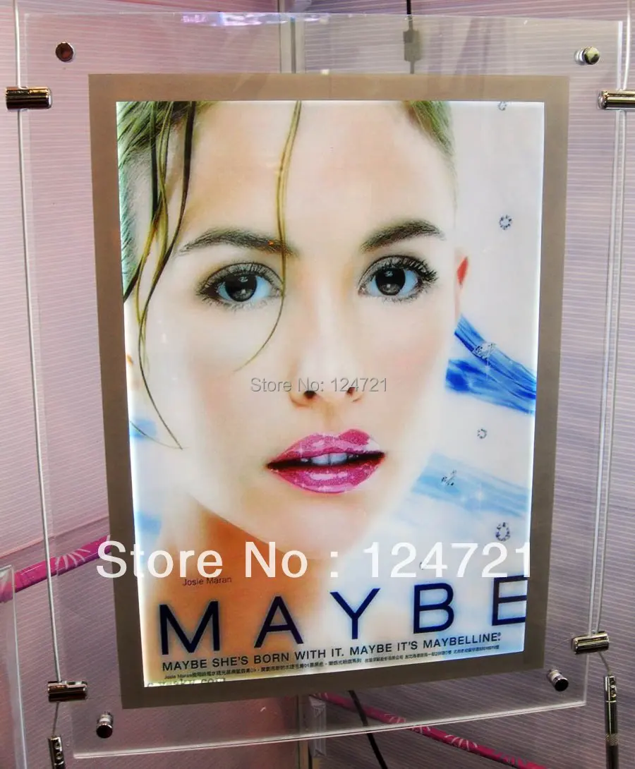 Caixa de Luz de Acrílico Acrílico sem Moldura Vitrine de Publicidade Levou sem Moldura Snap Quadro da Marca