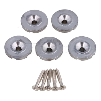 

Yibuy 5PCS Metal Bass Guitar String Tree Retainer Disc Style 10.35MM Height