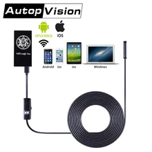 F100 5.5mm 2M 5M 10M 6.5ft 16.4Ft 32.8Ft Hard Cables Camera Snake Endoscope Wireless WIFI Magic Box For iOS Android Phone Black