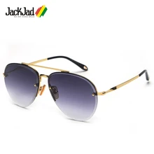 JackJad, модные солнцезащитные очки с металлической оправой, Авиатор, стильные, крутые, с заклепками, фирменный дизайн, солнцезащитные очки Oculos De Sol S31225