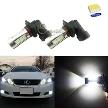 4 шт. 9005 HB3 H10 высокое Мощность 2835 21-SMD прожектор с линзой для автомобиля фары Противотуманные фары дневного света белый