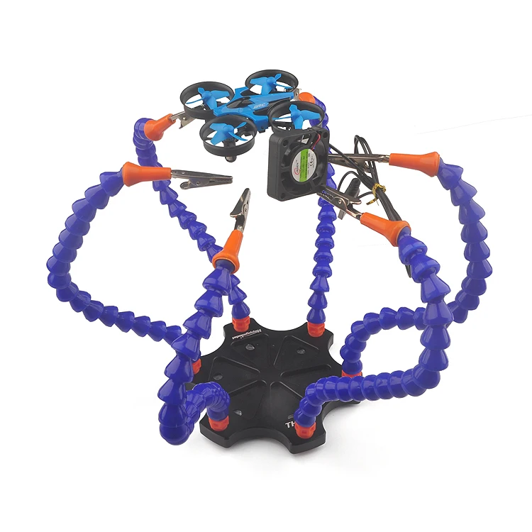 

Multifunction Third Hand for FPV Racing Quadcopter Aluminium Alloy Welding Table Six Arms Soldering Station with USB Fans